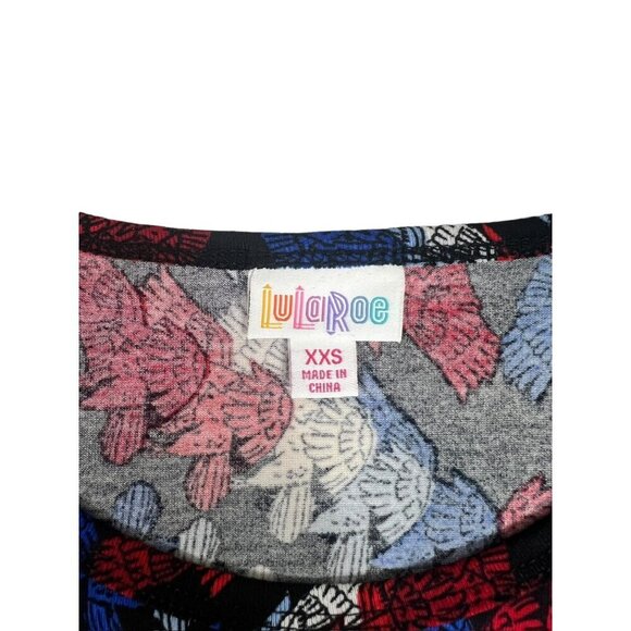 LuLaRoe Women's Navy Blue & Red Top - Picture 3 of 6